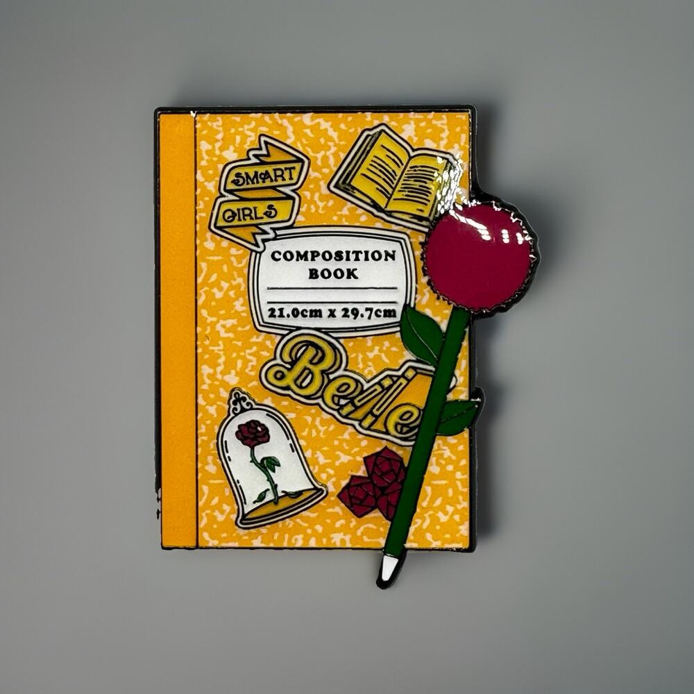 Loungefly Disney Princess Notebook Blind Enamel Pin New Open Box BELLE